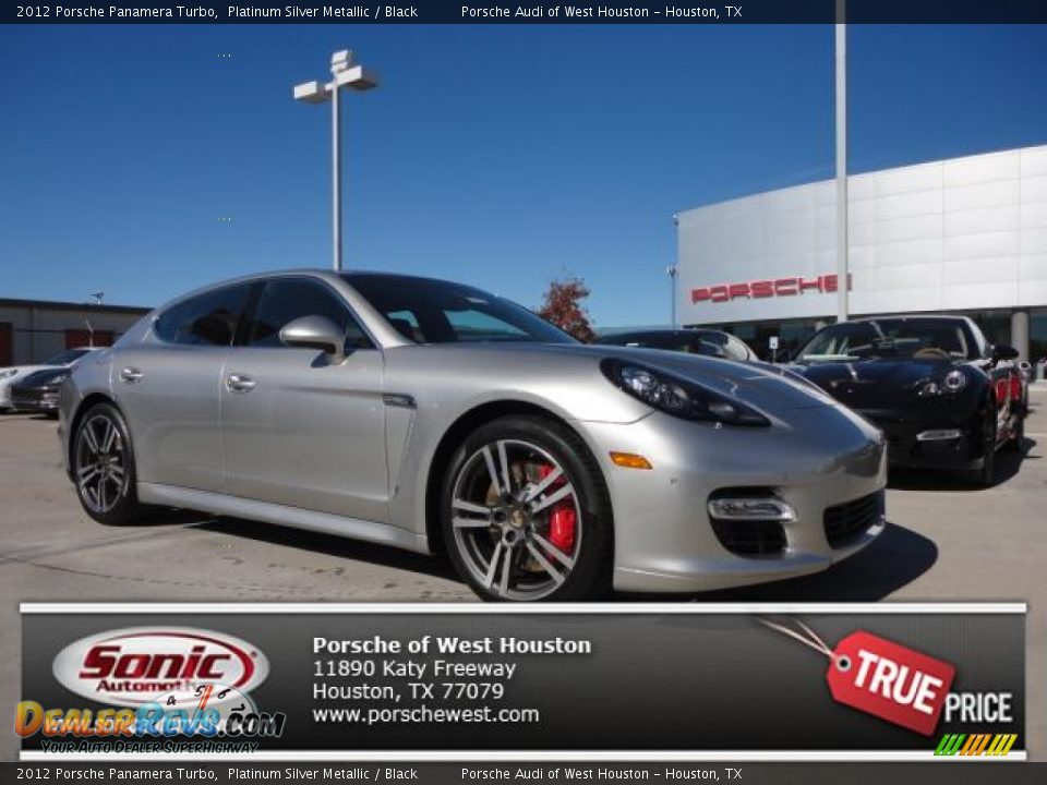 2012 Porsche Panamera Turbo Platinum Silver Metallic / Black Photo #1