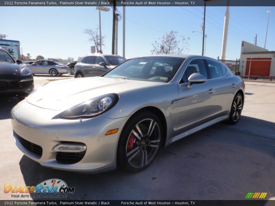2012 Porsche Panamera Turbo Platinum Silver Metallic / Black Photo #3