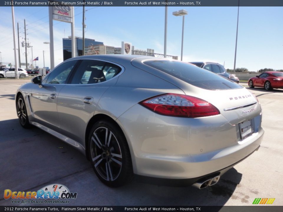 2012 Porsche Panamera Turbo Platinum Silver Metallic / Black Photo #4