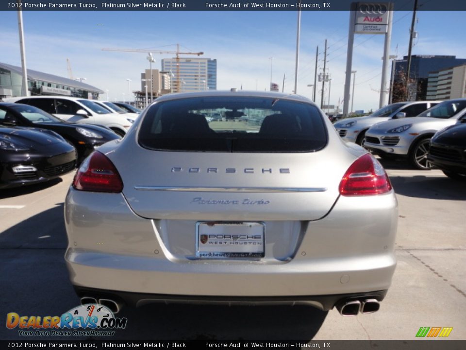 2012 Porsche Panamera Turbo Platinum Silver Metallic / Black Photo #5