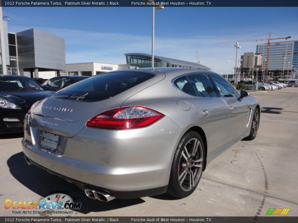 2012 Porsche Panamera Turbo Platinum Silver Metallic / Black Photo #6
