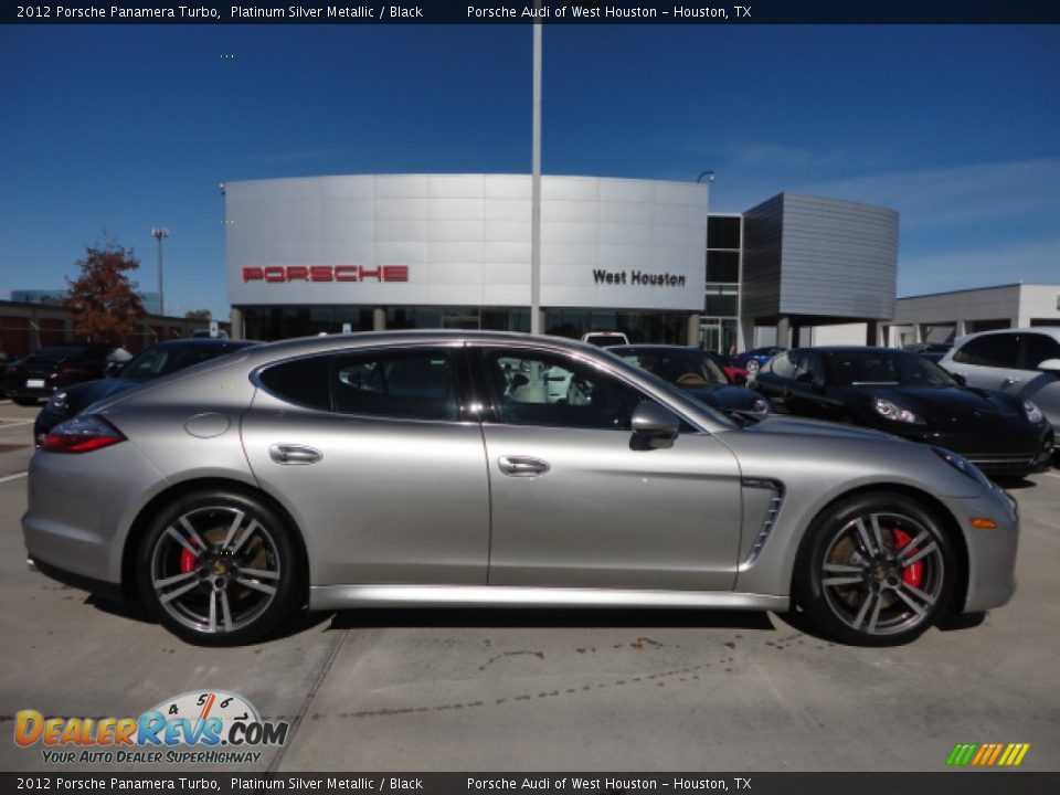 2012 Porsche Panamera Turbo Platinum Silver Metallic / Black Photo #7