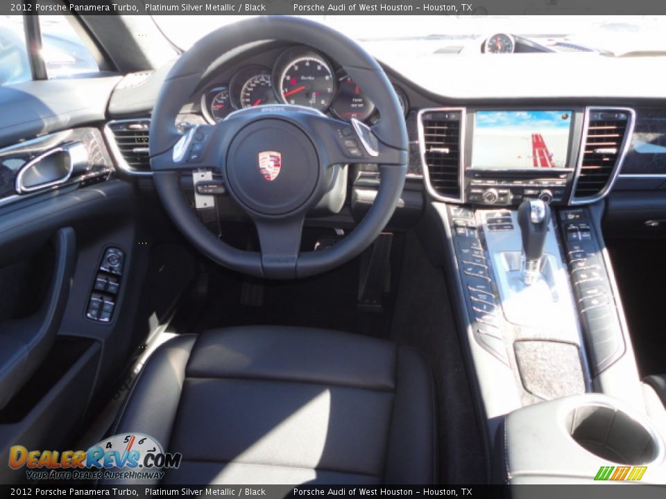 2012 Porsche Panamera Turbo Platinum Silver Metallic / Black Photo #10