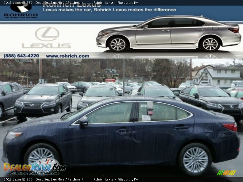 2013 Lexus ES 350 Deep Sea Blue Mica / Parchment Photo #1