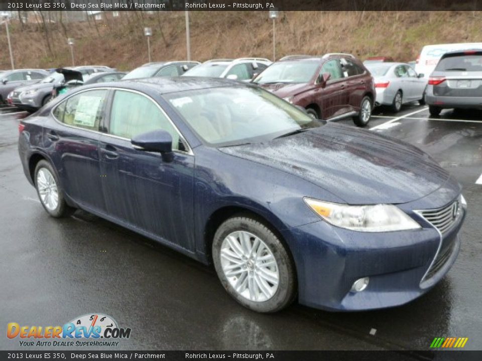 2013 Lexus ES 350 Deep Sea Blue Mica / Parchment Photo #6