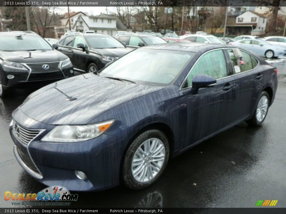 2013 Lexus ES 350 Deep Sea Blue Mica / Parchment Photo #8