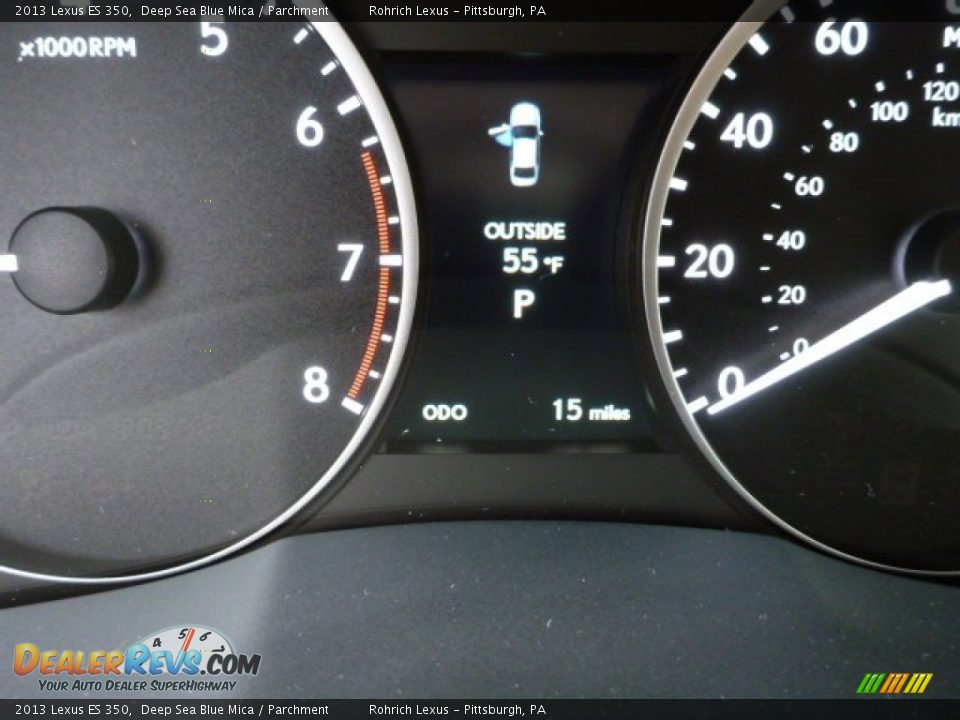 2013 Lexus ES 350 Deep Sea Blue Mica / Parchment Photo #19