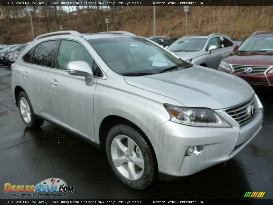 2013 Lexus RX 350 AWD Silver Lining Metallic / Light Gray/Ebony Birds Eye Maple Photo #6