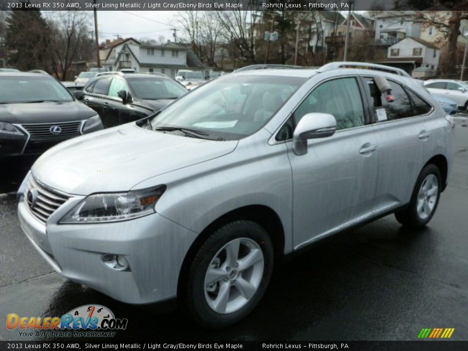 2013 Lexus RX 350 AWD Silver Lining Metallic / Light Gray/Ebony Birds Eye Maple Photo #8