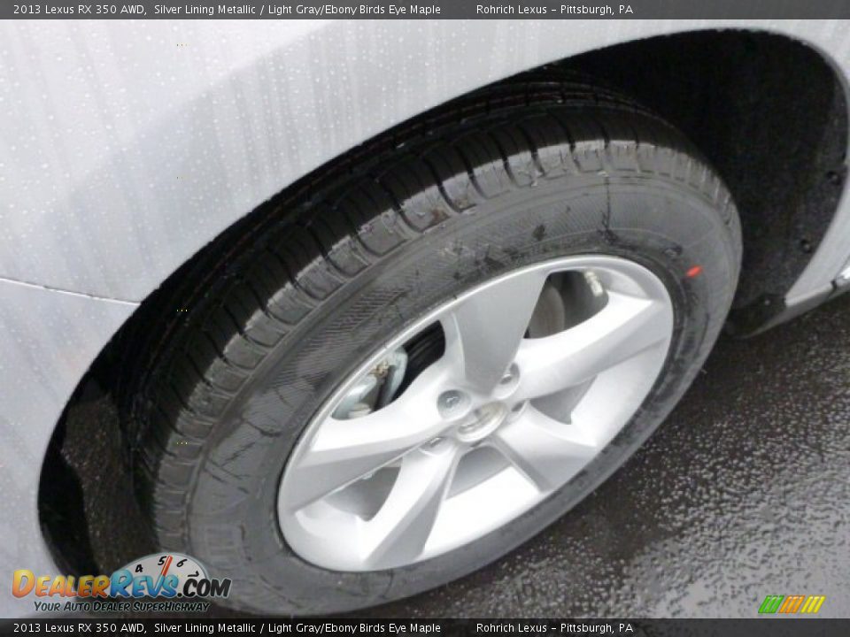 2013 Lexus RX 350 AWD Silver Lining Metallic / Light Gray/Ebony Birds Eye Maple Photo #9
