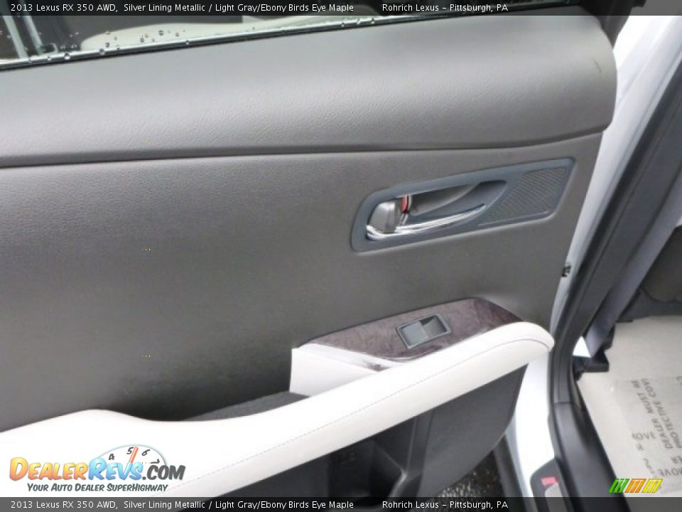 2013 Lexus RX 350 AWD Silver Lining Metallic / Light Gray/Ebony Birds Eye Maple Photo #13
