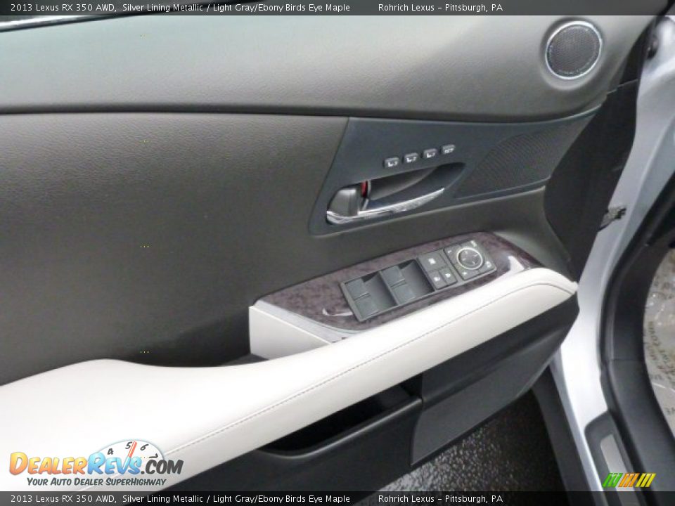 2013 Lexus RX 350 AWD Silver Lining Metallic / Light Gray/Ebony Birds Eye Maple Photo #14