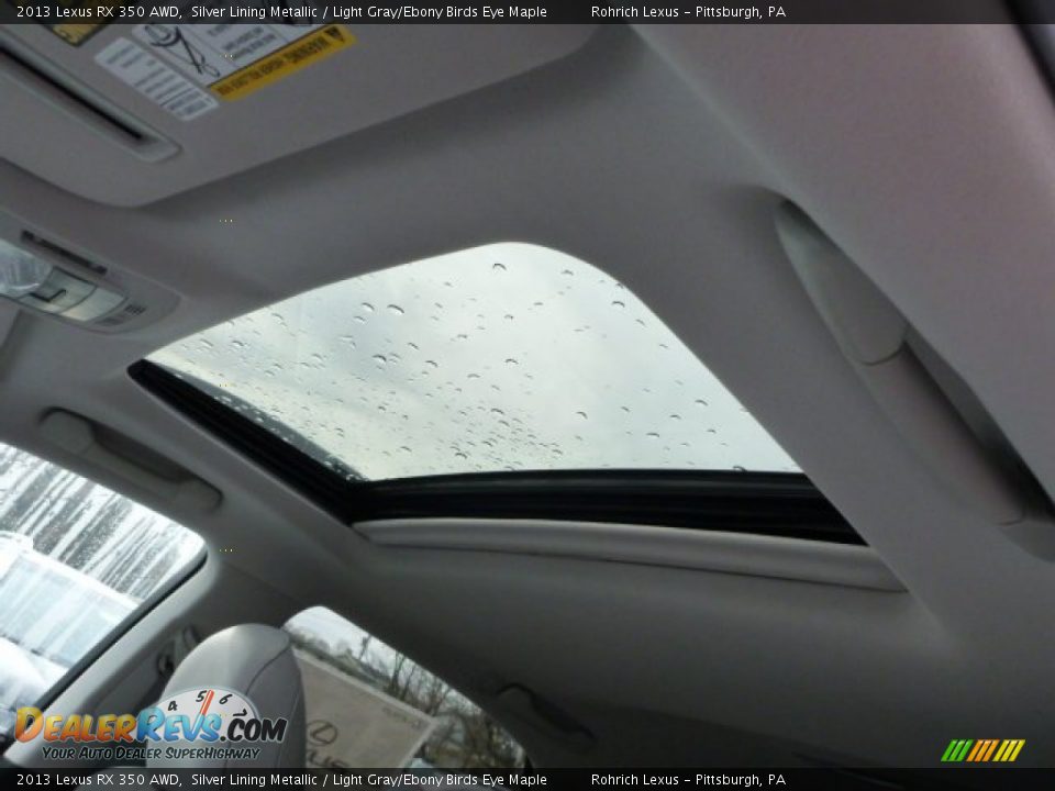 2013 Lexus RX 350 AWD Silver Lining Metallic / Light Gray/Ebony Birds Eye Maple Photo #15