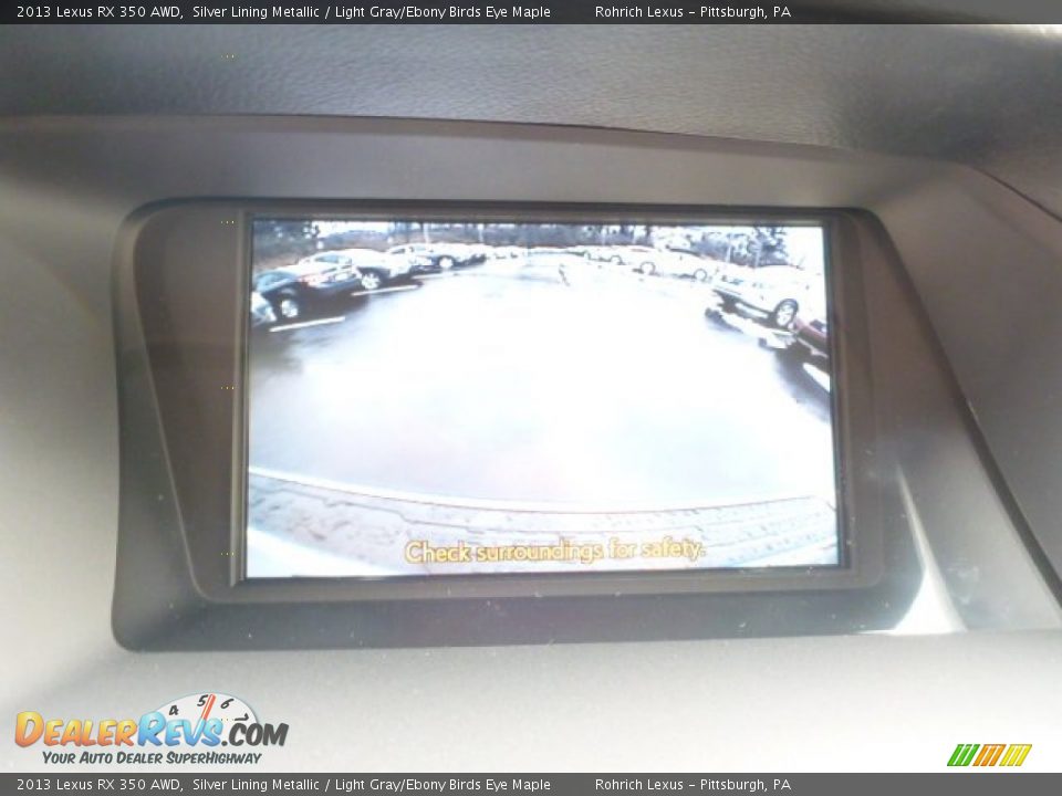 2013 Lexus RX 350 AWD Silver Lining Metallic / Light Gray/Ebony Birds Eye Maple Photo #17