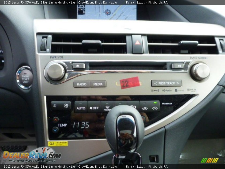 2013 Lexus RX 350 AWD Silver Lining Metallic / Light Gray/Ebony Birds Eye Maple Photo #18