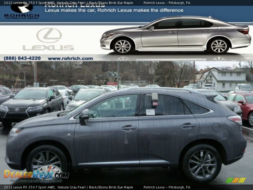 2013 Lexus RX 350 F Sport AWD Nebula Gray Pearl / Black/Ebony Birds Eye Maple Photo #1