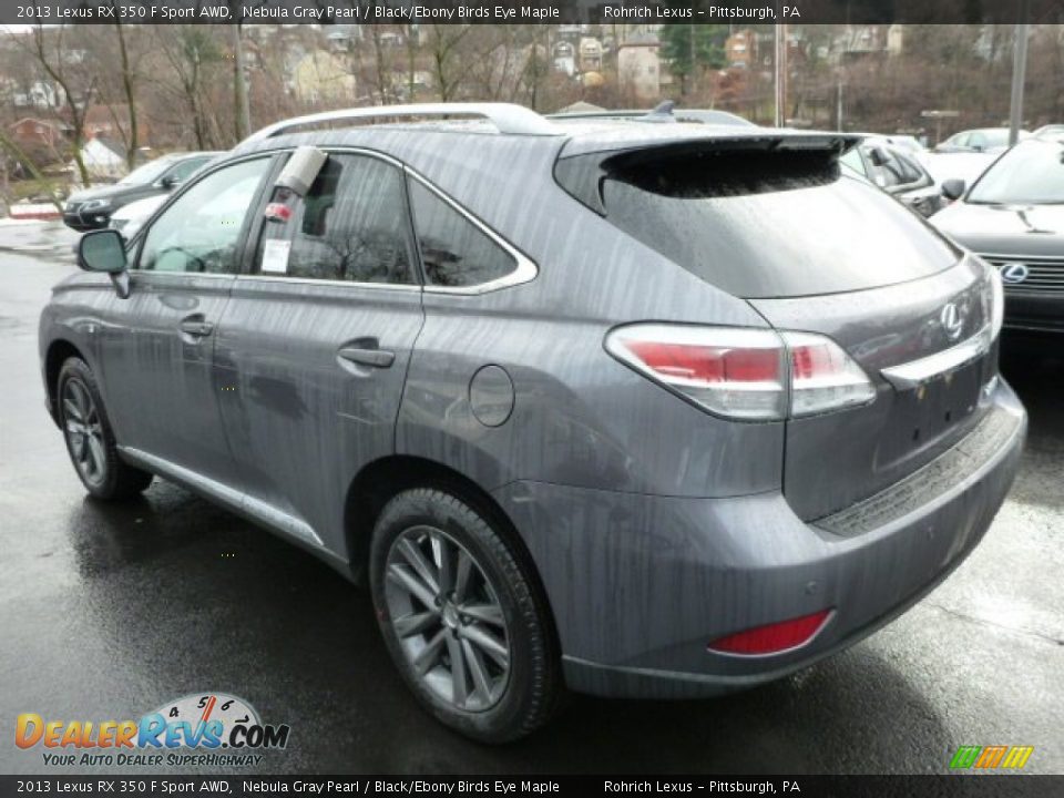 2013 Lexus RX 350 F Sport AWD Nebula Gray Pearl / Black/Ebony Birds Eye Maple Photo #2