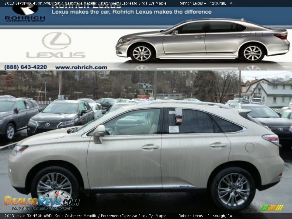 2013 Lexus RX 450h AWD Satin Cashmere Metallic / Parchment/Espresso Birds Eye Maple Photo #1