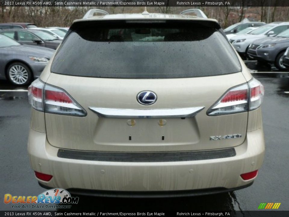 2013 Lexus RX 450h AWD Satin Cashmere Metallic / Parchment/Espresso Birds Eye Maple Photo #3