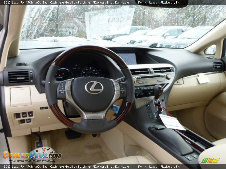 2013 Lexus RX 450h AWD Satin Cashmere Metallic / Parchment/Espresso Birds Eye Maple Photo #12