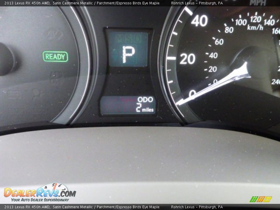 2013 Lexus RX 450h AWD Satin Cashmere Metallic / Parchment/Espresso Birds Eye Maple Photo #19