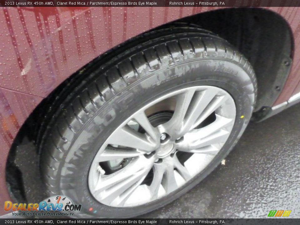2013 Lexus RX 450h AWD Claret Red Mica / Parchment/Espresso Birds Eye Maple Photo #9