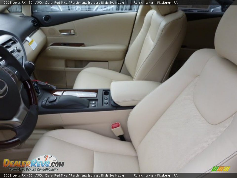 2013 Lexus RX 450h AWD Claret Red Mica / Parchment/Espresso Birds Eye Maple Photo #10