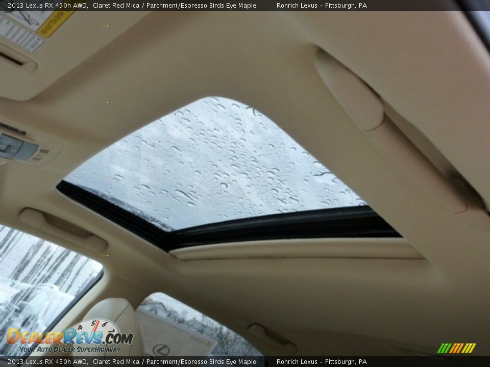 2013 Lexus RX 450h AWD Claret Red Mica / Parchment/Espresso Birds Eye Maple Photo #15