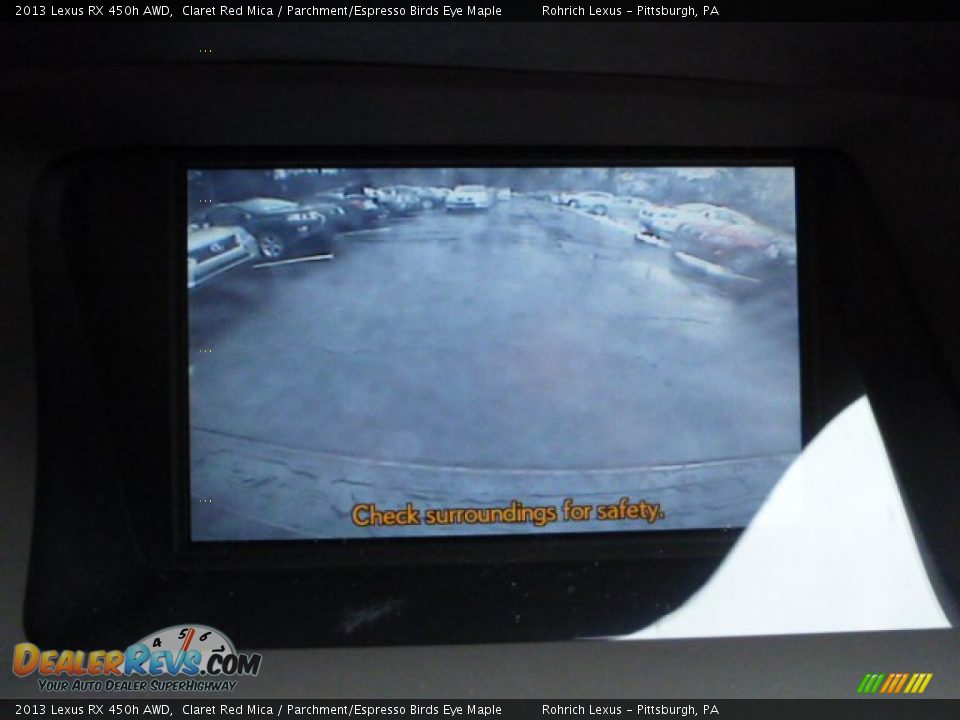 2013 Lexus RX 450h AWD Claret Red Mica / Parchment/Espresso Birds Eye Maple Photo #17