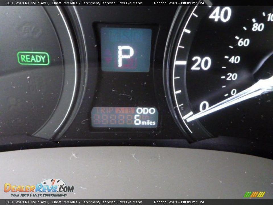 2013 Lexus RX 450h AWD Claret Red Mica / Parchment/Espresso Birds Eye Maple Photo #19