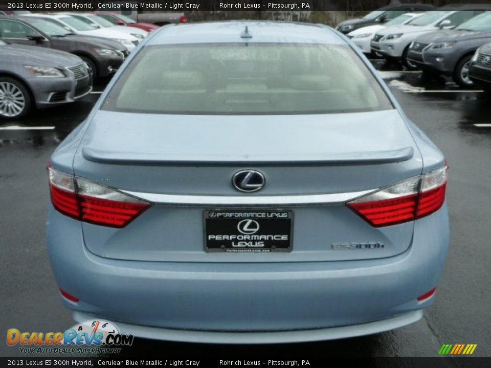 2013 Lexus ES 300h Hybrid Cerulean Blue Metallic / Light Gray Photo #3