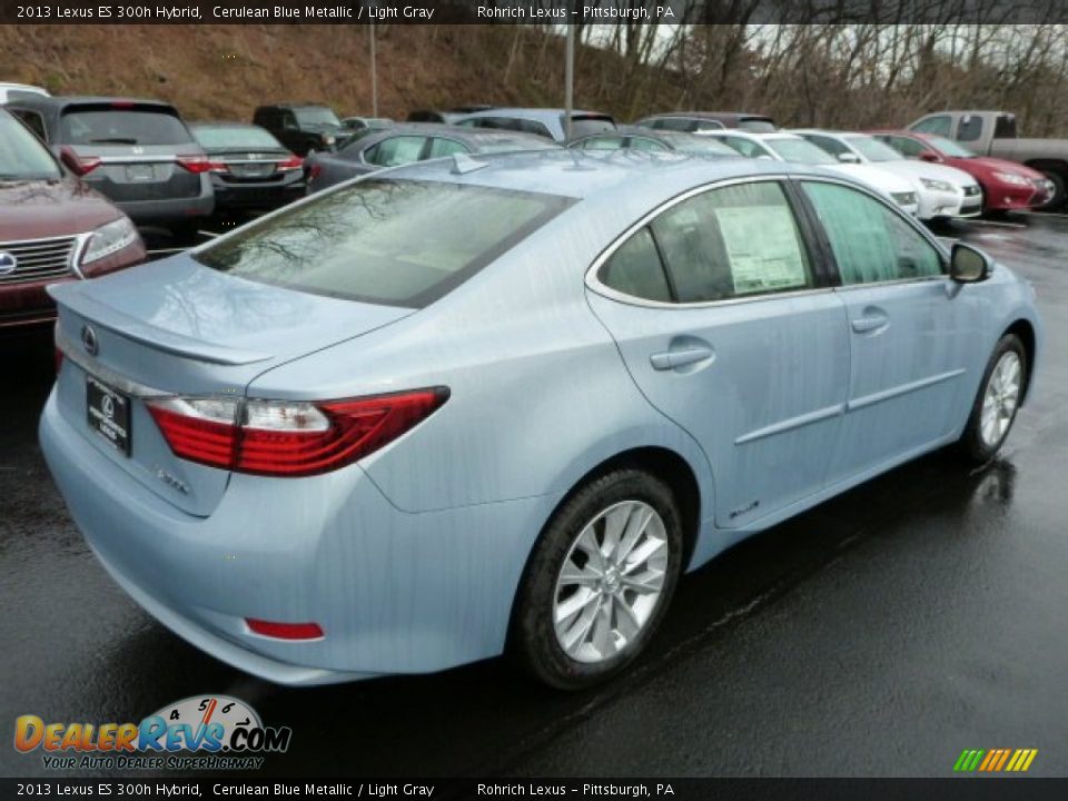 2013 Lexus ES 300h Hybrid Cerulean Blue Metallic / Light Gray Photo #4