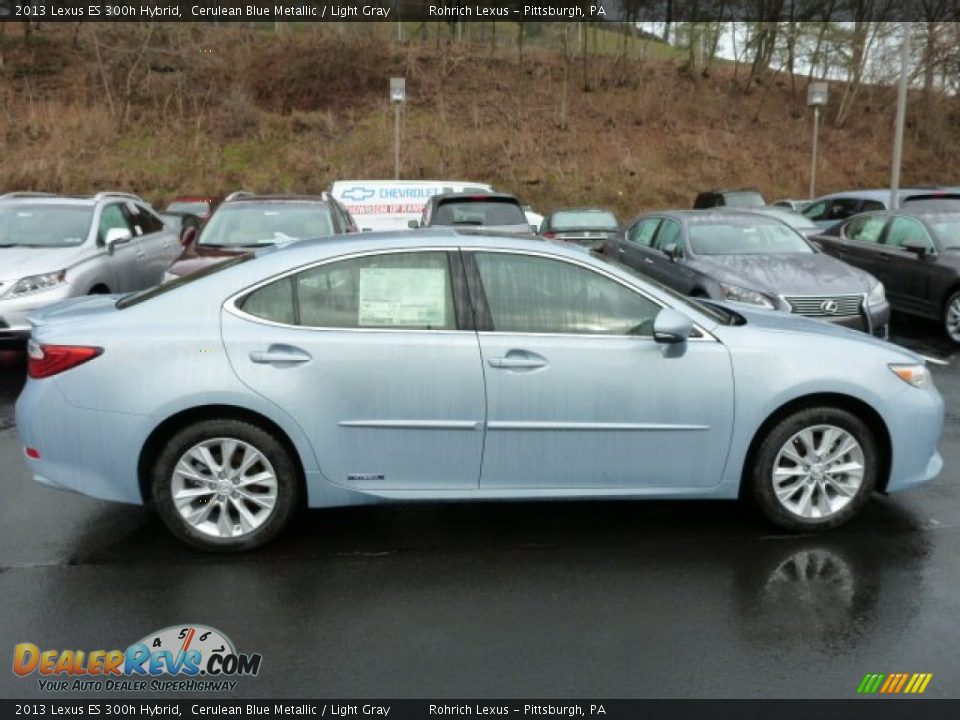 2013 Lexus ES 300h Hybrid Cerulean Blue Metallic / Light Gray Photo #5