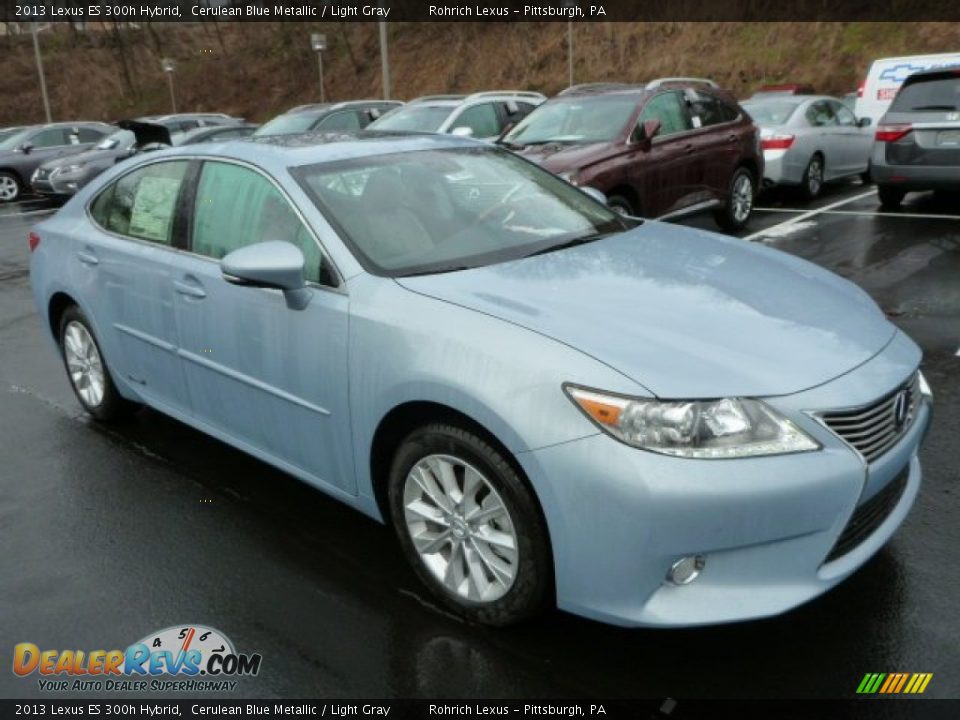 2013 Lexus ES 300h Hybrid Cerulean Blue Metallic / Light Gray Photo #6