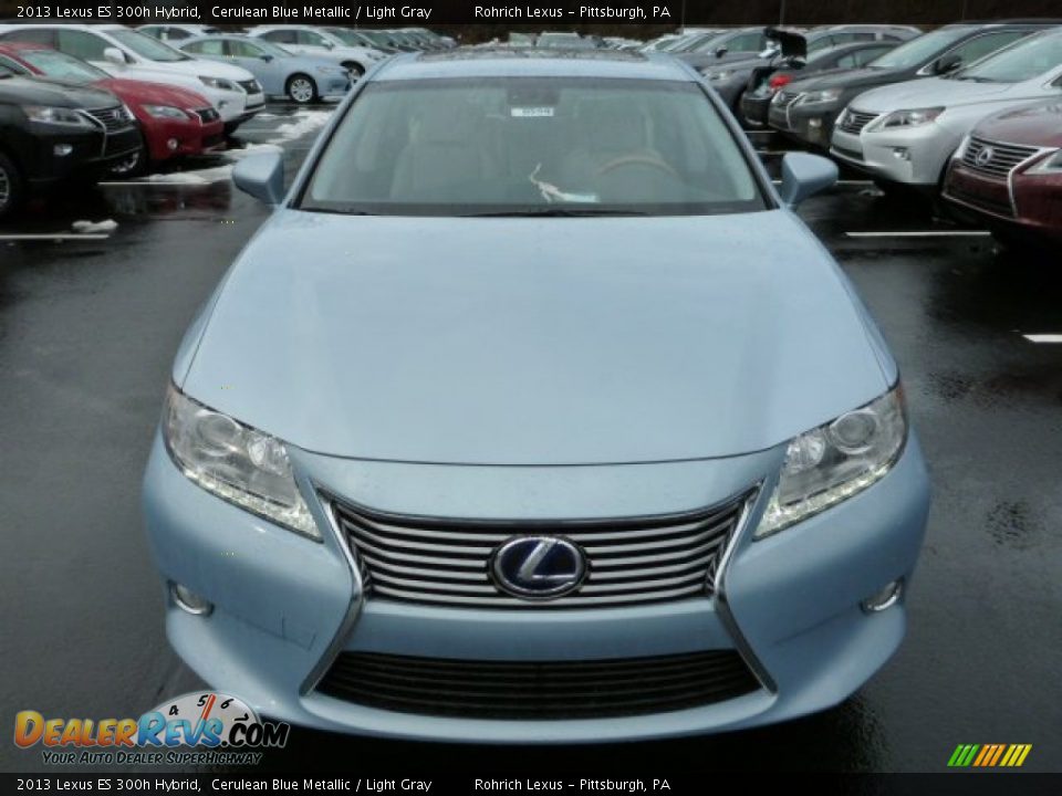 2013 Lexus ES 300h Hybrid Cerulean Blue Metallic / Light Gray Photo #7