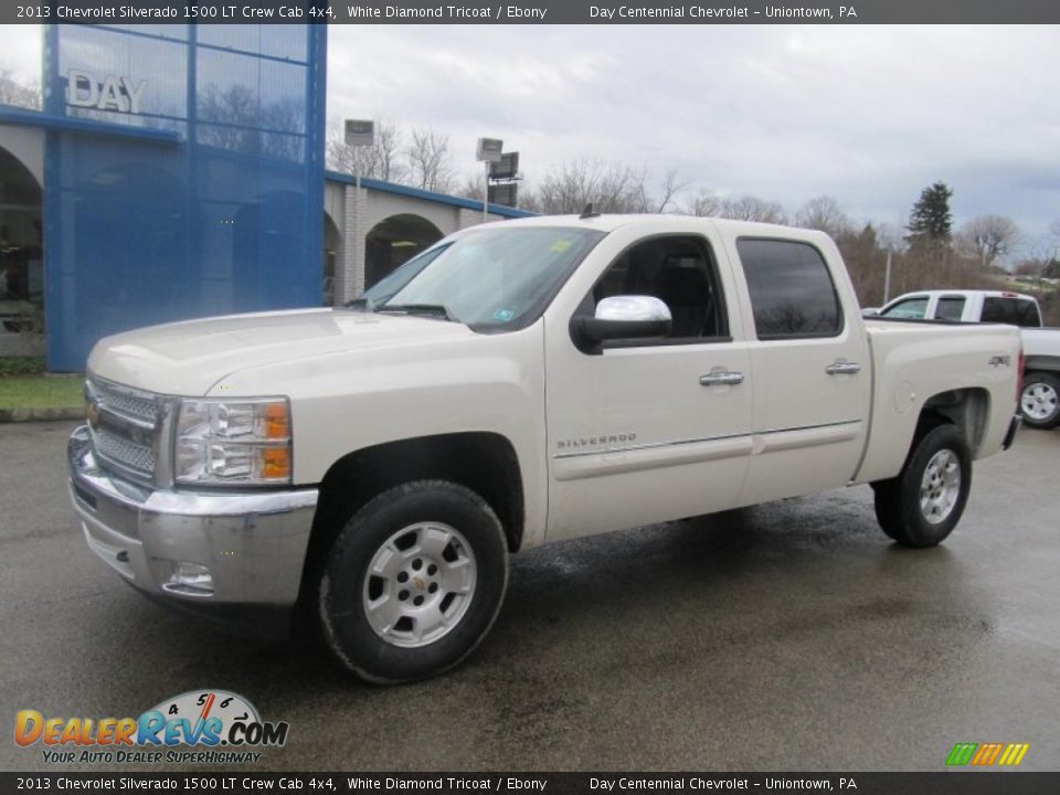 2013 Chevrolet Silverado 1500 LT Crew Cab 4x4 White Diamond Tricoat / Ebony Photo #1