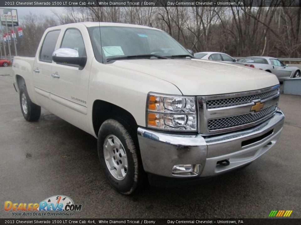 2013 Chevrolet Silverado 1500 LT Crew Cab 4x4 White Diamond Tricoat / Ebony Photo #10