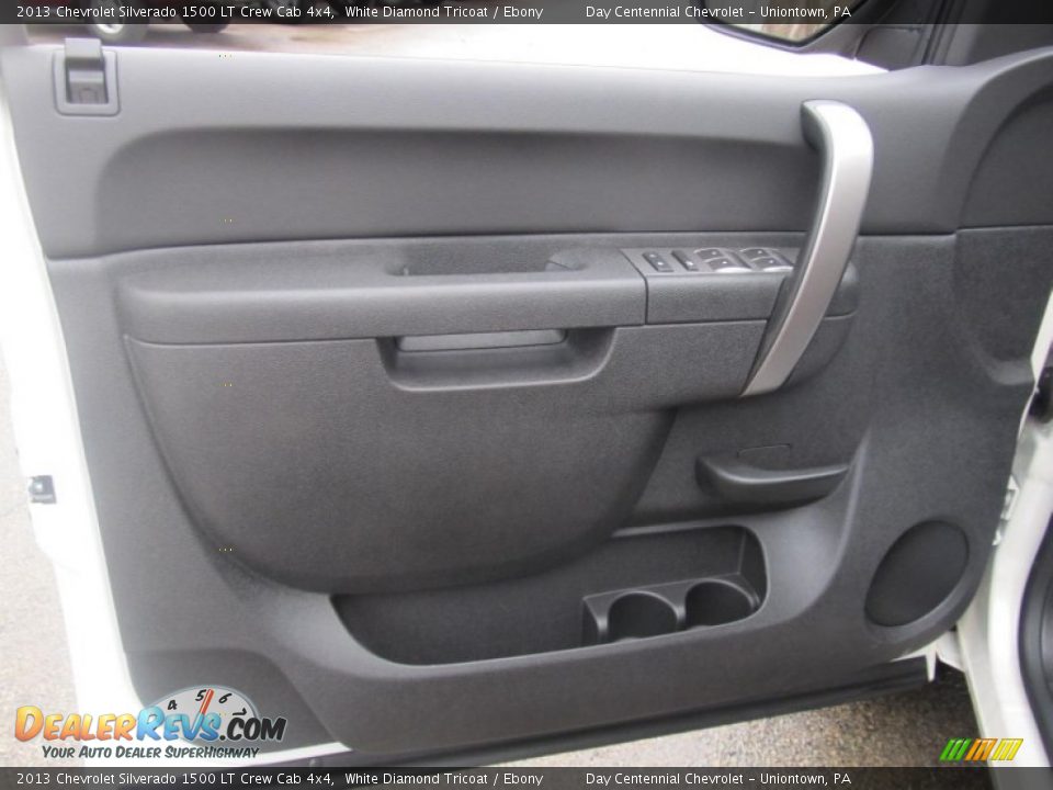 2013 Chevrolet Silverado 1500 LT Crew Cab 4x4 White Diamond Tricoat / Ebony Photo #12