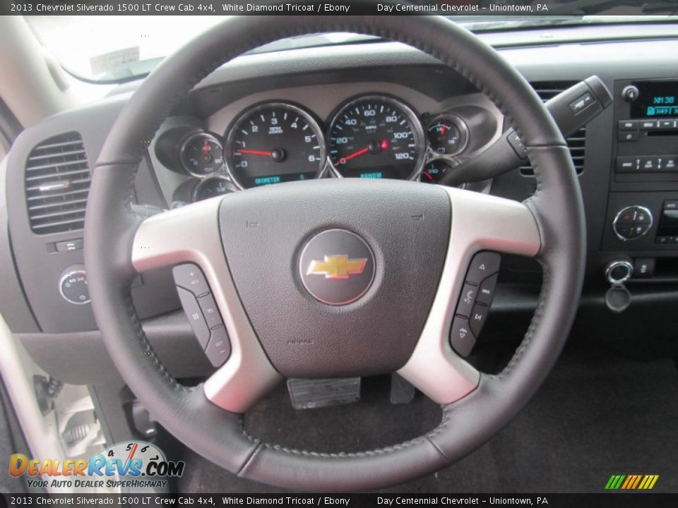 2013 Chevrolet Silverado 1500 LT Crew Cab 4x4 White Diamond Tricoat / Ebony Photo #15