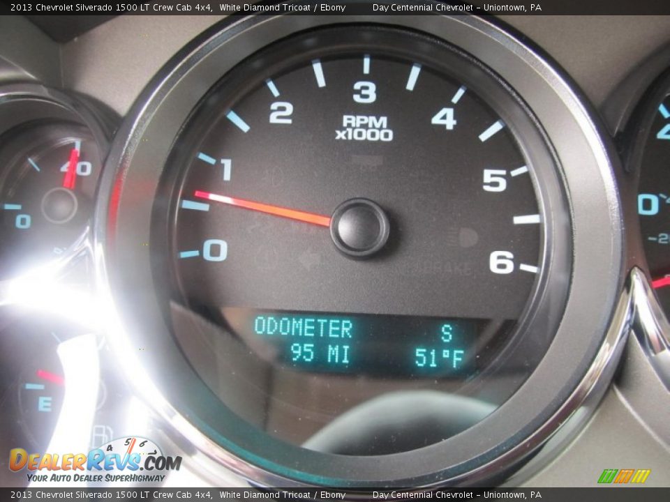 2013 Chevrolet Silverado 1500 LT Crew Cab 4x4 White Diamond Tricoat / Ebony Photo #20