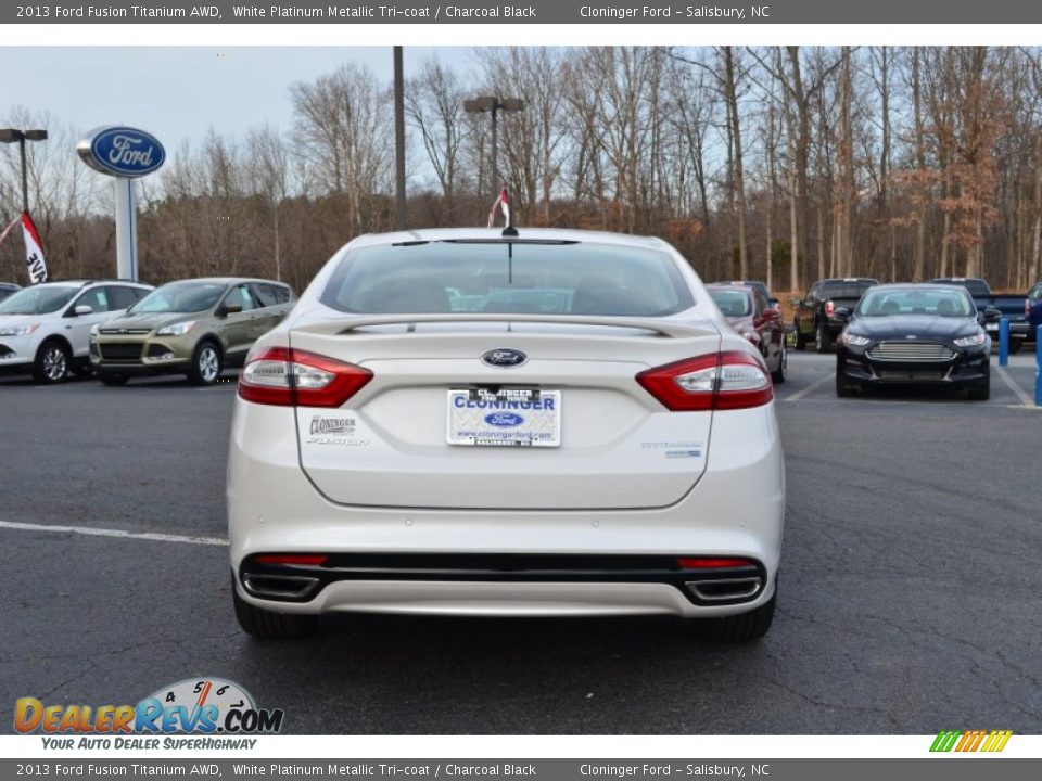 2013 Ford Fusion Titanium AWD White Platinum Metallic Tri-coat / Charcoal Black Photo #4