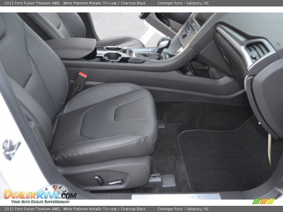 2013 Ford Fusion Titanium AWD White Platinum Metallic Tri-coat / Charcoal Black Photo #15