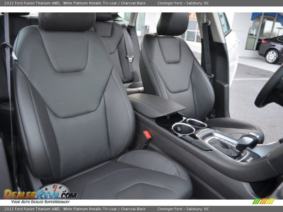 2013 Ford Fusion Titanium AWD White Platinum Metallic Tri-coat / Charcoal Black Photo #18