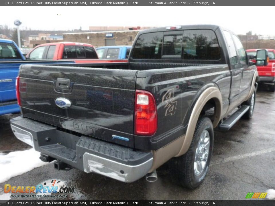 2013 Ford F250 Super Duty Lariat SuperCab 4x4 Tuxedo Black Metallic / Black Photo #2