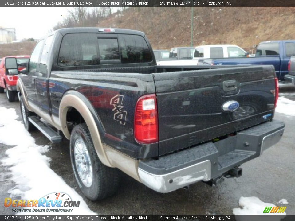 2013 Ford F250 Super Duty Lariat SuperCab 4x4 Tuxedo Black Metallic / Black Photo #4