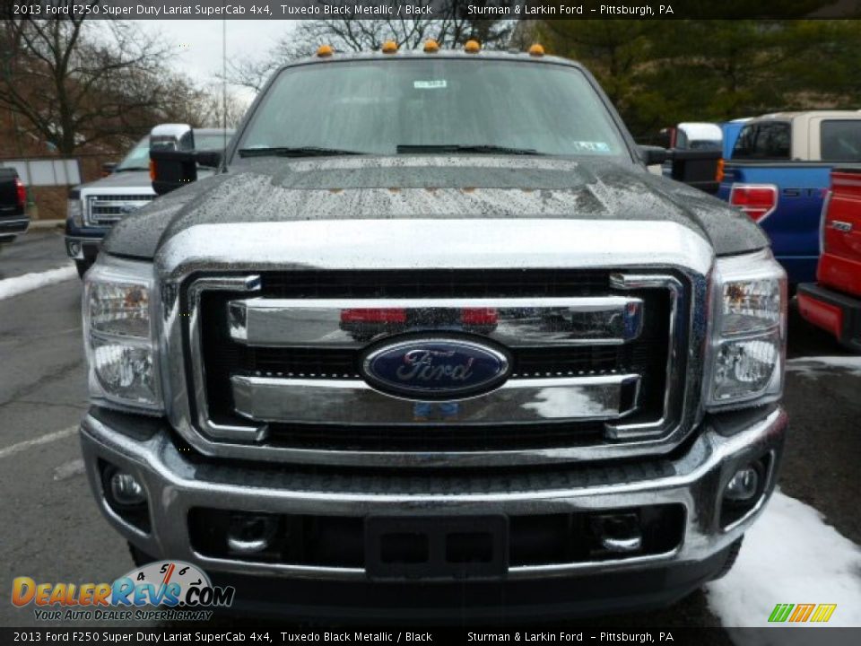 2013 Ford F250 Super Duty Lariat SuperCab 4x4 Tuxedo Black Metallic / Black Photo #6