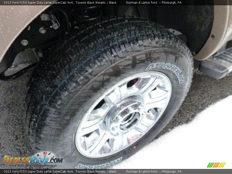 2013 Ford F250 Super Duty Lariat SuperCab 4x4 Tuxedo Black Metallic / Black Photo #7
