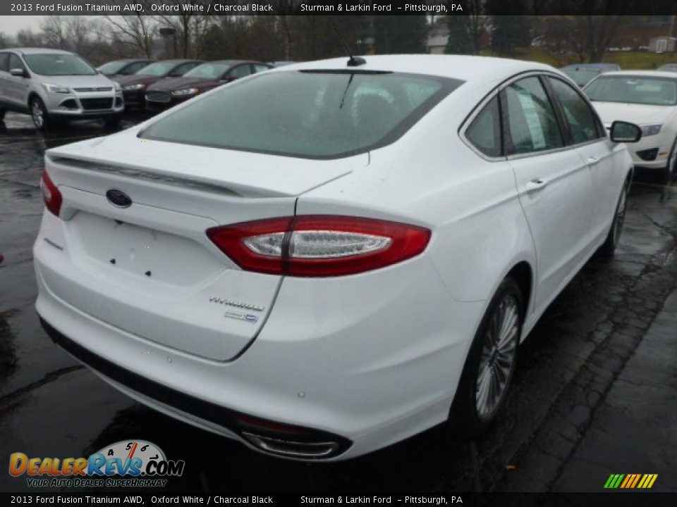 2013 Ford Fusion Titanium AWD Oxford White / Charcoal Black Photo #2