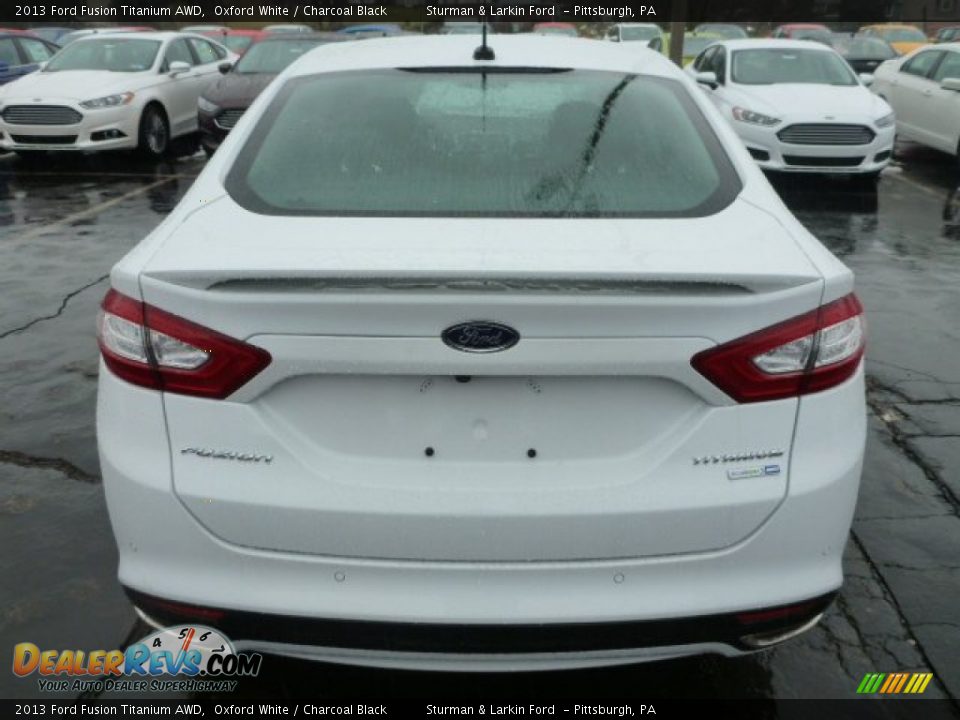 2013 Ford Fusion Titanium AWD Oxford White / Charcoal Black Photo #3