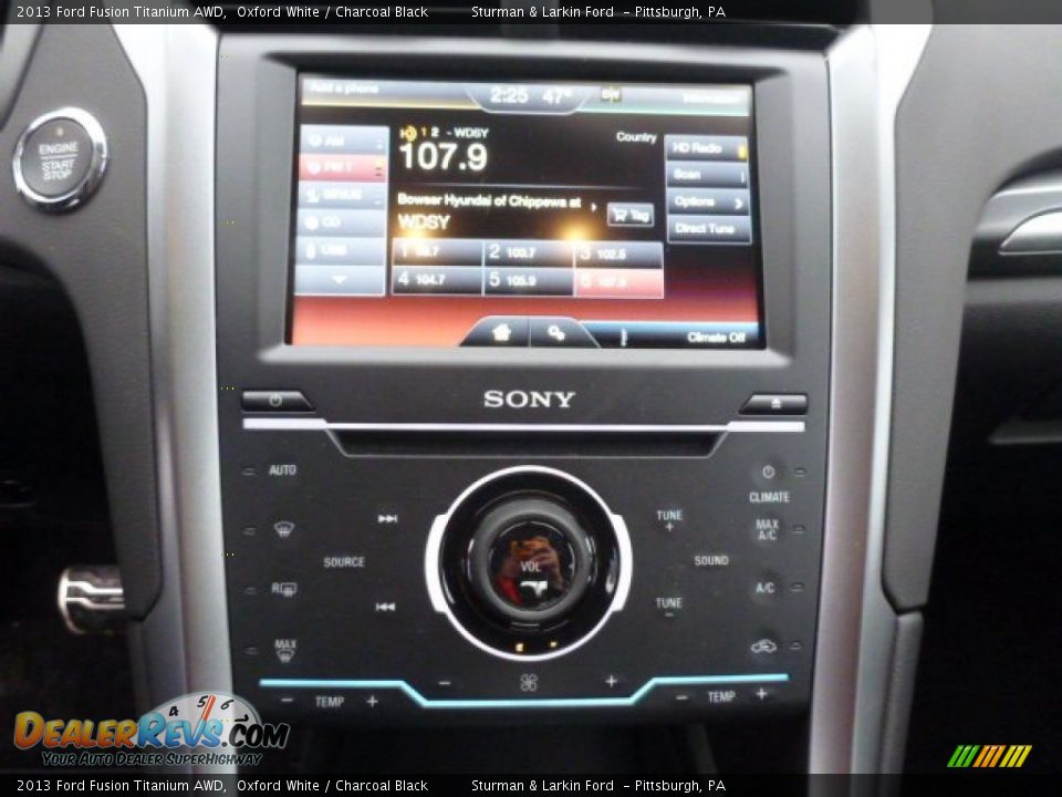 Controls of 2013 Ford Fusion Titanium AWD Photo #13